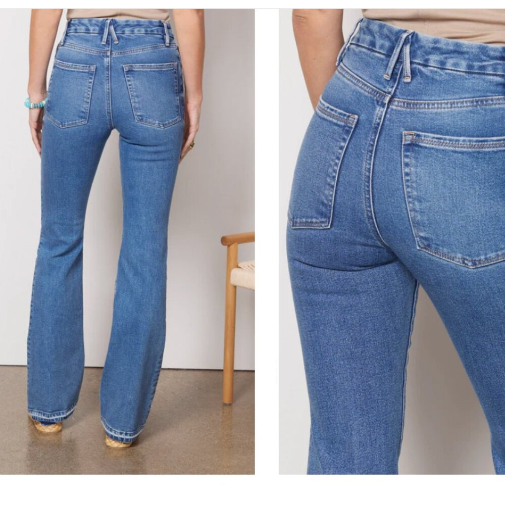 Good American Good Classic High Rise Boot Jean - women's 28 / 6 - Picture 2 of 12